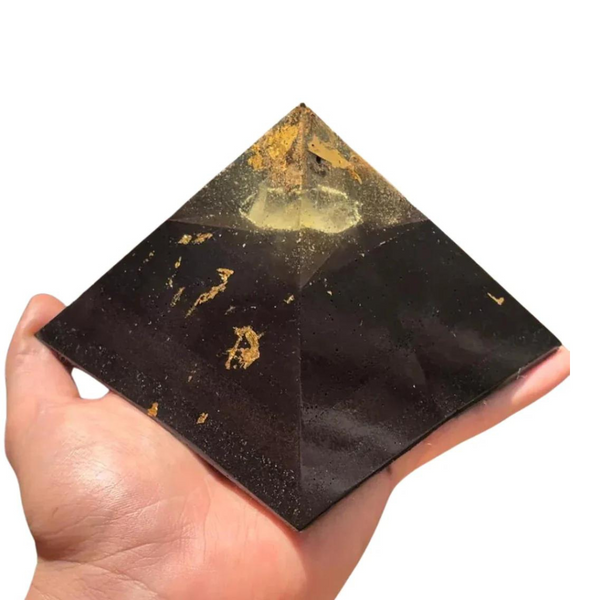 Orgonomy Black Sun Orgonite 8+ Sided Giza Pyramid